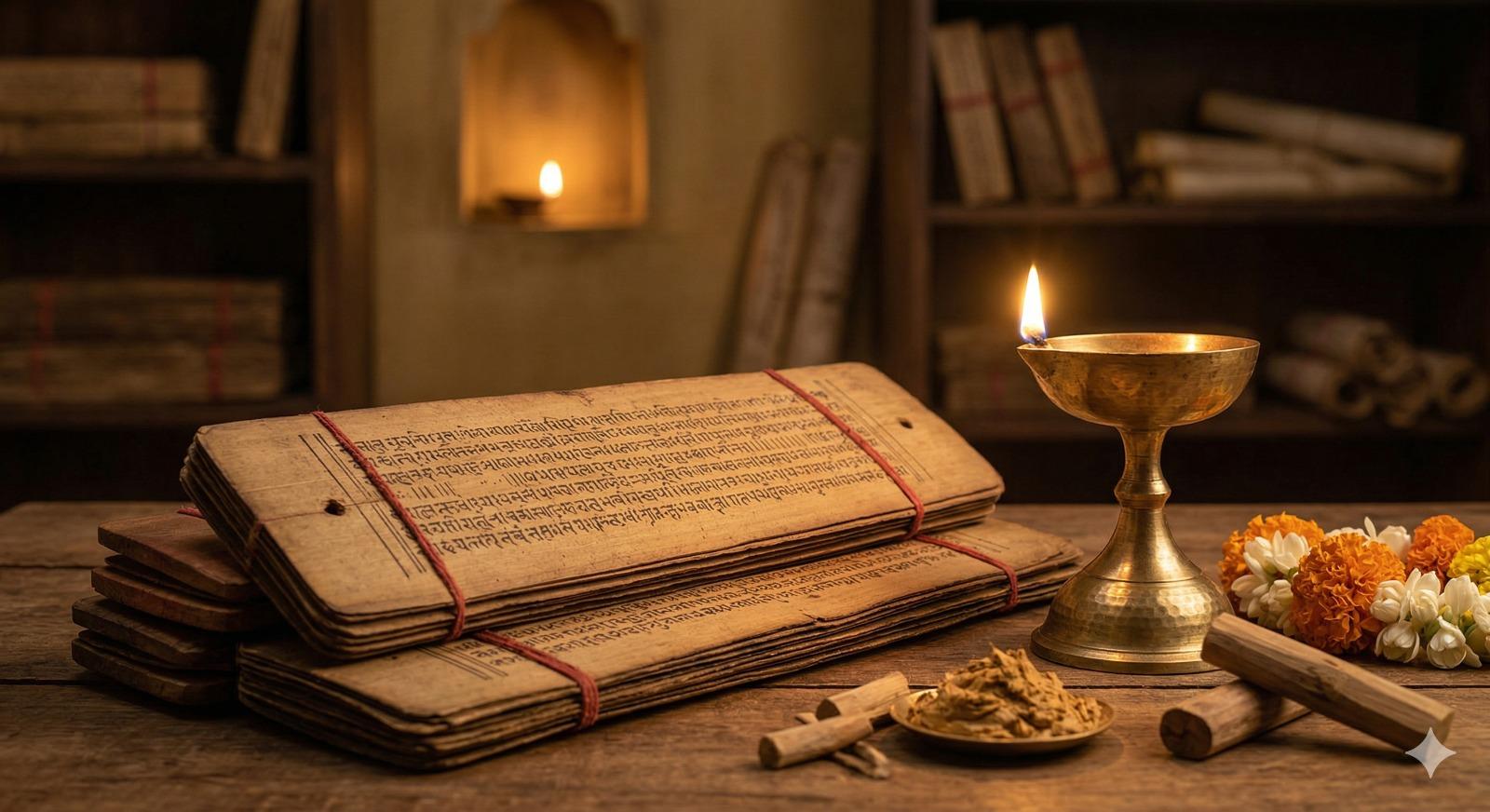 Ancient Ayurvedic manuscript and healing tradition